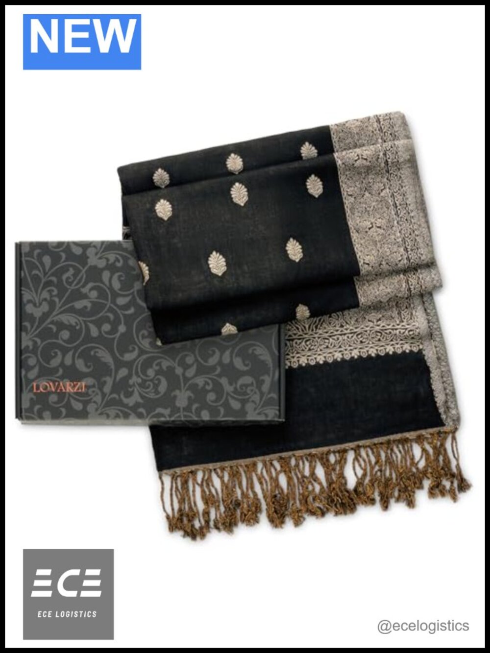 LOVARZI Pashmina Scarf Gift Boxed Womens Wrap Shawl Present